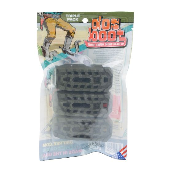 Die Free Co, Dos Boot, Magazine Extension, 3 Pack, +2 Rounds, High Impact Injection Molded Plastic Construction, Fits Magpul 10/20/30/40 Gen 3 PMAG, Matte Finish, ODG, OD Green, 850079932340, ARR-DFC-DOS-BOOT-ODG, RTG Parts