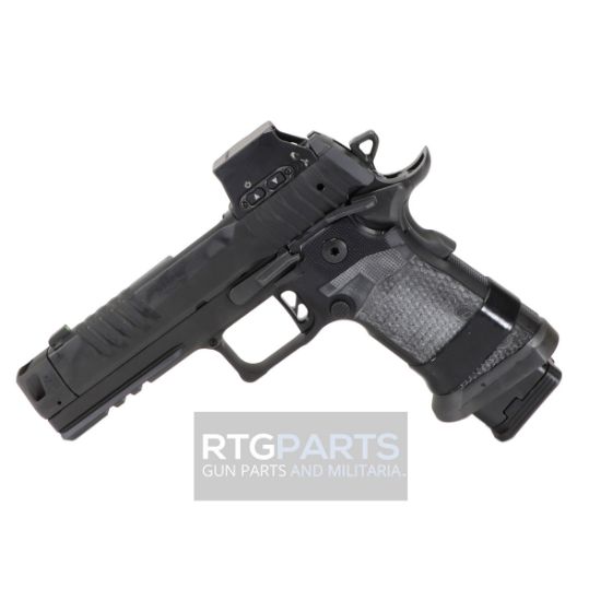 Sig Sauer, P211 GTO, Single Action Only, 9MM, 4.4" Barrel, MACH3D Compensator, Nitron Finish, Black, X Ray 3 Night Sights, Romeo-X Sig-Loc Compact Optic, Flared Magwell, 3 Magazines, (2)-21 Round & (1)-23 Round, 798681731244, FFL-SIG-211F-9-GTO-B-RXSL, RTG Parts