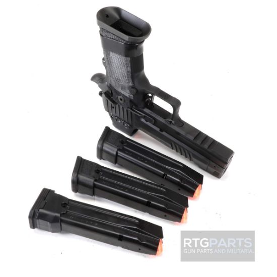 Sig Sauer, P211 GTO, Single Action Only, 9MM, 4.4" Barrel, MACH3D Compensator, Nitron Finish, Black, X Ray 3 Night Sights, Romeo-X Sig-Loc Compact Optic, Flared Magwell, 3 Magazines, (2)-21 Round & (1)-23 Round, 798681731244, FFL-SIG-211F-9-GTO-B-RXSL, RTG Parts