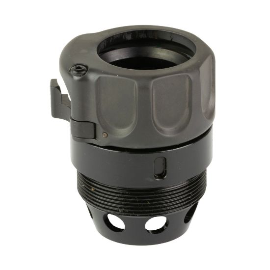 Surefire, HUB Suppressor Muzzle Adapter, Converts any 1.375X24 Thread-Pattern HUB Suppressor for use with SureFire SOCOM Fast-Attach Muzzle Devices, 7.62 NATO, Nitride/DLC Finish, Black, 084871333955, SF-HUB-FA-762-BK, RTG PARTS