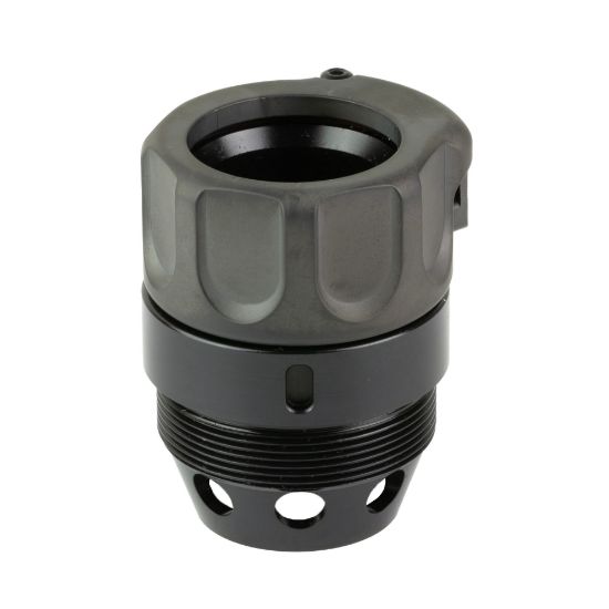 Surefire, HUB Suppressor Muzzle Adapter, Converts any 1.375X24 Thread-Pattern HUB Suppressor for use with SureFire SOCOM Fast-Attach Muzzle Devices, 5.56 NATO, Nitride/DLC Finish, Black, 084871333948, SF-HUB-FA-556-BK, RTG PARTS