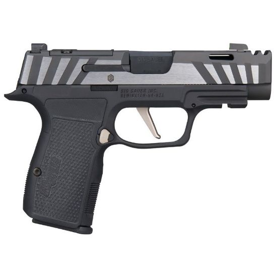 Sig Sauer, P365-AXG EQUINOX, Semi-automatic, Striker Fired, Metal Frame Pistol, Micro Compact, 9MM, 3.1" Barrel, Two Port Integrated Expansion Chamber, Nitron Finish, Black, AXG Grip Module, G10 Grips, X-RAY3 Day/Night Sights, 3 x 12rd Magazines, 798681740741, FFL-SIG-365AXG-9-COMP-EQ, RTG Parts