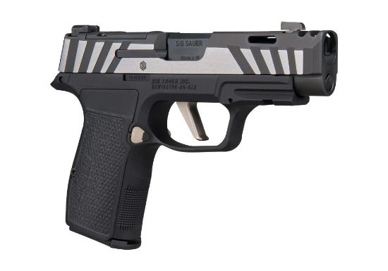 Sig Sauer, P365-AXG EQUINOX, Semi-automatic, Striker Fired, Metal Frame Pistol, Micro Compact, 9MM, 3.1" Barrel, Two Port Integrated Expansion Chamber, Nitron Finish, Black, AXG Grip Module, G10 Grips, X-RAY3 Day/Night Sights, 3 x 12rd Magazines, 798681740741, FFL-SIG-365AXG-9-COMP-EQ, RTG Parts