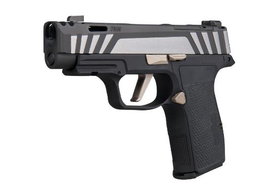 Sig Sauer, P365-AXG EQUINOX, Semi-automatic, Striker Fired, Metal Frame Pistol, Micro Compact, 9MM, 3.1" Barrel, Two Port Integrated Expansion Chamber, Nitron Finish, Black, AXG Grip Module, G10 Grips, X-RAY3 Day/Night Sights, 3 x 12rd Magazines, 798681740741, FFL-SIG-365AXG-9-COMP-EQ, RTG Parts