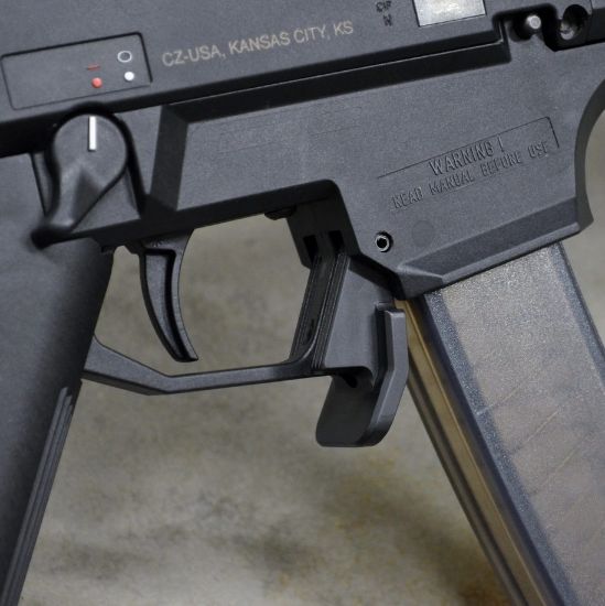 HB Industries, CZ Scorpion 3 Duckbill Magazine Release, Aluminum, Black, HBI-10064-01, RTG Parts