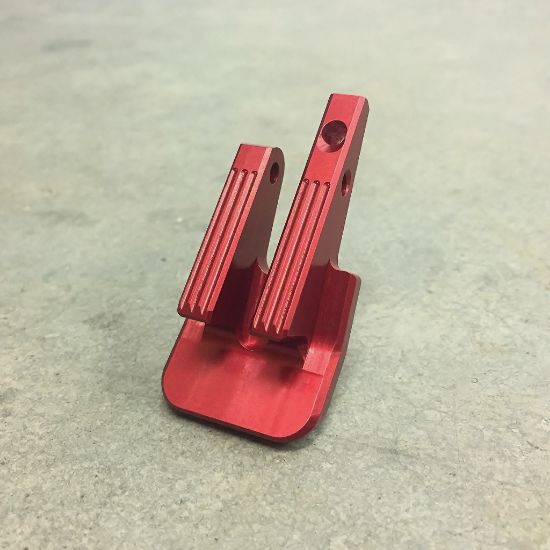 HB Industries, CZ Scorpion 3 Duckbill Magazine Release, Aluminum, Red, HBI-10064-02, RTG Parts