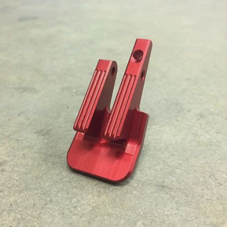 HB Industries, CZ Scorpion 3 Duckbill Magazine Release, Aluminum, Red, HBI-10064-02, RTG Parts