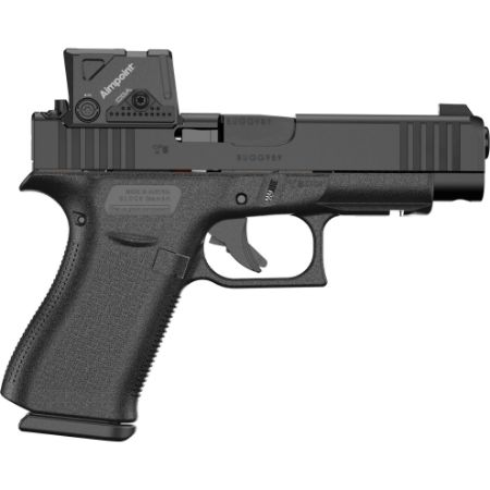 GLOCK, 48 M.O.S., Striker Fired, Polymer Frame Pistol, Compact, 9MM, 4.17" Marksman Barrel, nDLC Finish, Black, MOS8 Optic Cut, Aimpoint COA Optic Mounted, Black Front Sight, Rear Wedge Sight, Front Serrations, Front Rail, Ambidextrous Slide Stop Lever, Flared Mag Well, No Finger Grooves, 10 Rounds, 2 Magazines, 764503064975, FFL-GLOCK-PA4850B01FRMOS8A4, RTG Parts