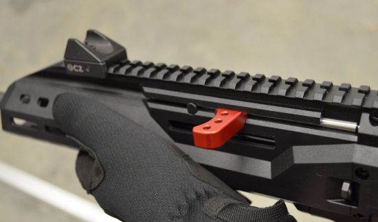 HB Industries, CZ Scorpion 3 Theta Extended Charging Handle, Red, HBI-10047-02, RTG Parts