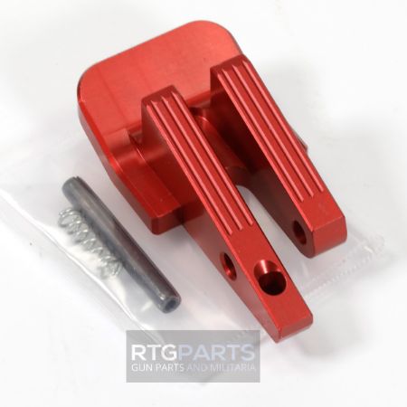 HB Industries, CZ Scorpion 3 Duckbill Magazine Release, Aluminum, Red, HBI-10064-02, RTG Parts