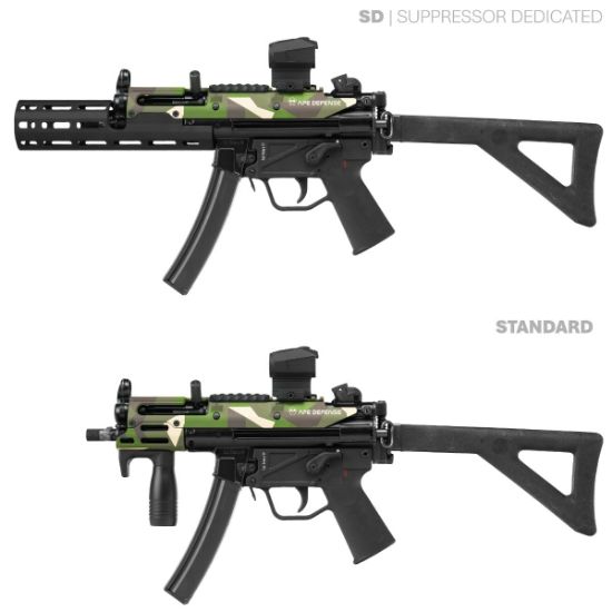 UTG PRO, MP5K SD Monolithic MLOK Handguard with Picatinny Receiver Extension, Made in the USA, SP89, HK SP5K, Century AP5-M, Made in the USA, 4717385557901, HKK-MTU055SSMKSD, RTG Parts